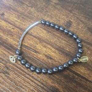 🆕️Express Gray-blue Beaded Evil Eye Bracelet